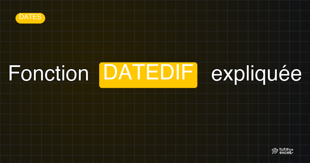 Bannière Fonction DATEDIF expliquée