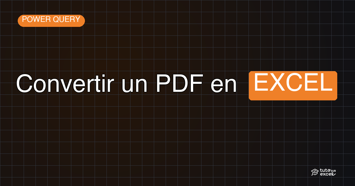 Bannière Convertir un PDF en EXCEL