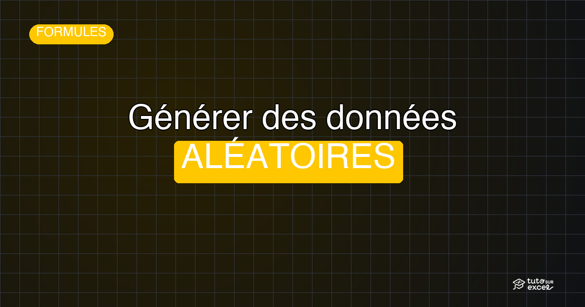 Bannière Générer des données ALÉATOIRES