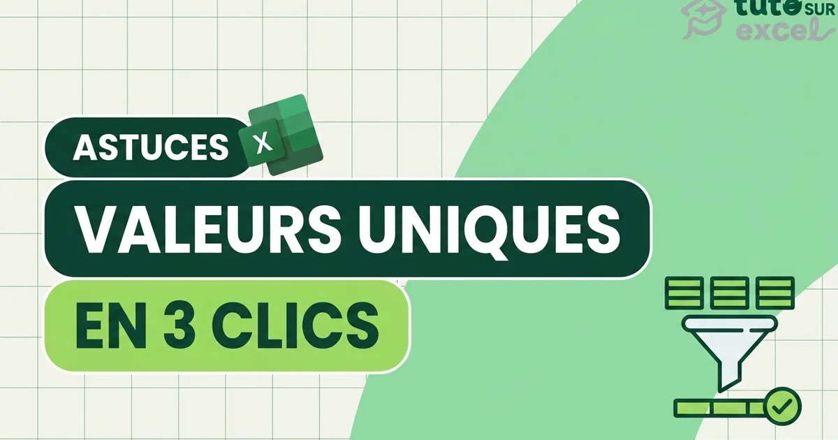 Extraire une liste de valeurs uniques dans Excel en 3 clics (sans formule)