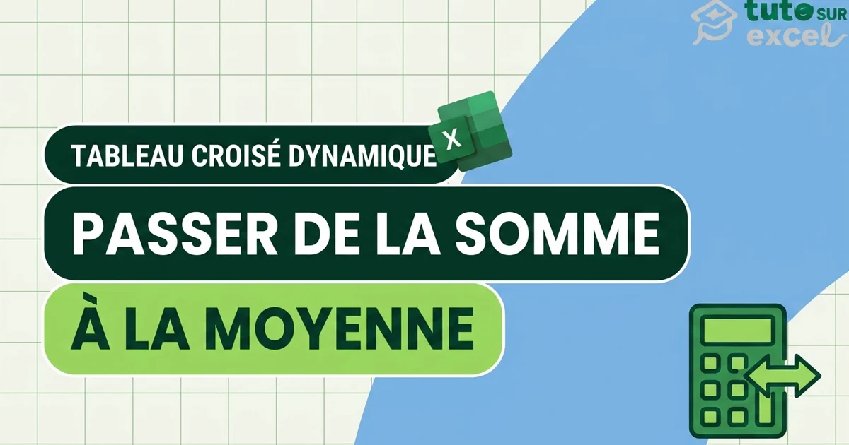 Passer de la somme à la moyenne dans un tableau croisé dynamique